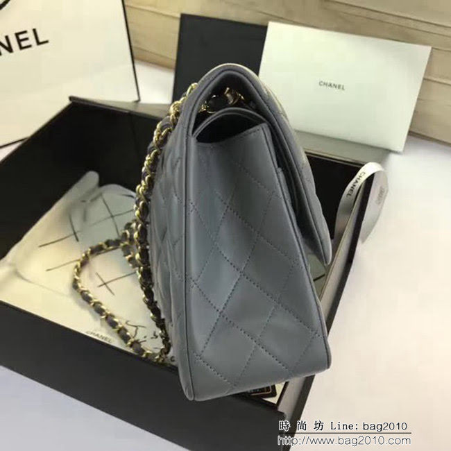 香奈兒CHANEL 升級版A1113全新經典小羊皮金銀鏈條單肩斜挎包 DSC1764